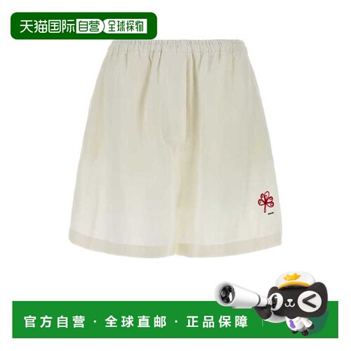 香港直邮PRADA 女士短裤 P248KRSOOO122GF0009 AW2026 白色亚麻