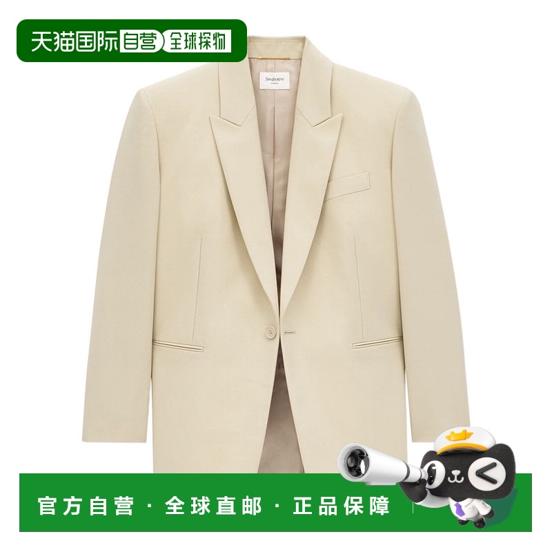香港直邮Saint Laurent 长袖羊毛西装外套 823003Y2L82