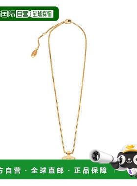 自营欧洲直邮Balenciaga巴黎世家 Nano女士金色黄铜BB标识方形项