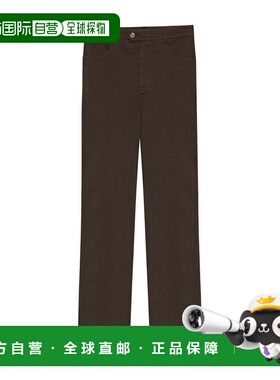 香港直邮Saint Laurent 中央褶皱休闲裤直筒裤 788092Y04VD