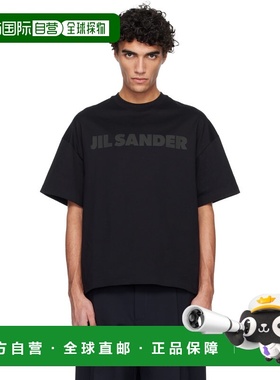 香港直邮Jil Sander 吉尔 桑达 男士 黑色徽标 T 恤 J22GC0221J20