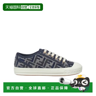 香港直邮Fendi DominoFF牛仔布低帮休闲鞋 8E8325AKXO男鞋板鞋