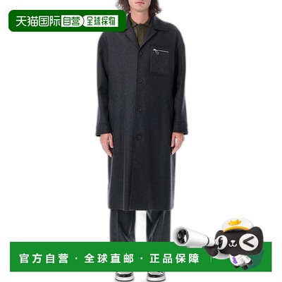 欧洲直邮FENDI 男士夹克FF0822APOAF0UU0翻领羊毛外套男装