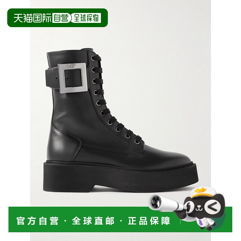 1h可退 香港直邮ROGER VIVIER 罗杰 维维亚 女士 搭扣装饰皮质短