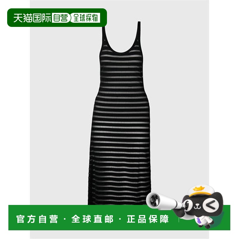 香港直邮Calvin Klein 卡尔文 克莱恩 女士 透视条纹泳衣式连衣裙