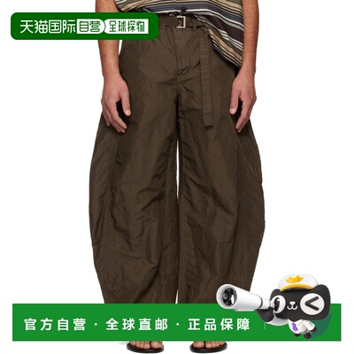 1h可退 香港直邮Sacai 男士 卡其色 Treated Nylon Twill 长裤 26