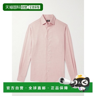 棉质羊绒混纺衬衫 香港直邮1h可退 男士 杰尼亚 UGX44A2SRO Zegna