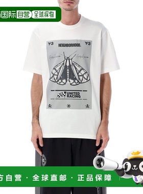1h可退 香港直邮Y-3 男士 NBHD 宽松款棉质印花T恤 JX7437W