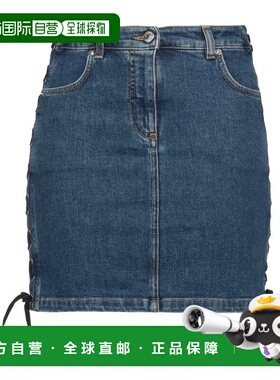 1h可退 香港直邮Moschino 莫斯奇诺 女士 牛仔半身裙 blue蓝色 舒