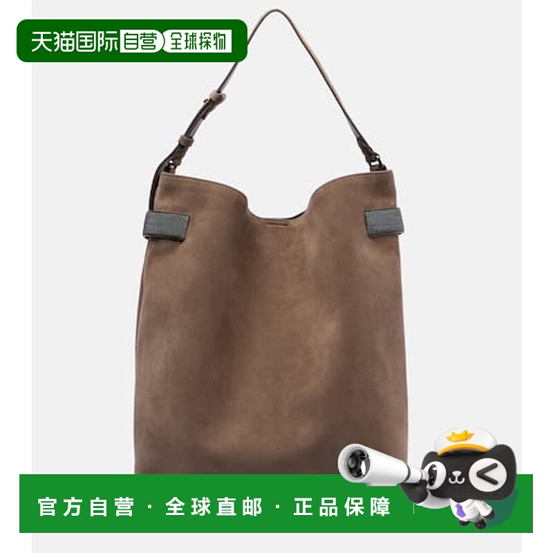 香港直邮Brunello Cucinelli 布内罗 古奇拉利 女士 绒面革肩包