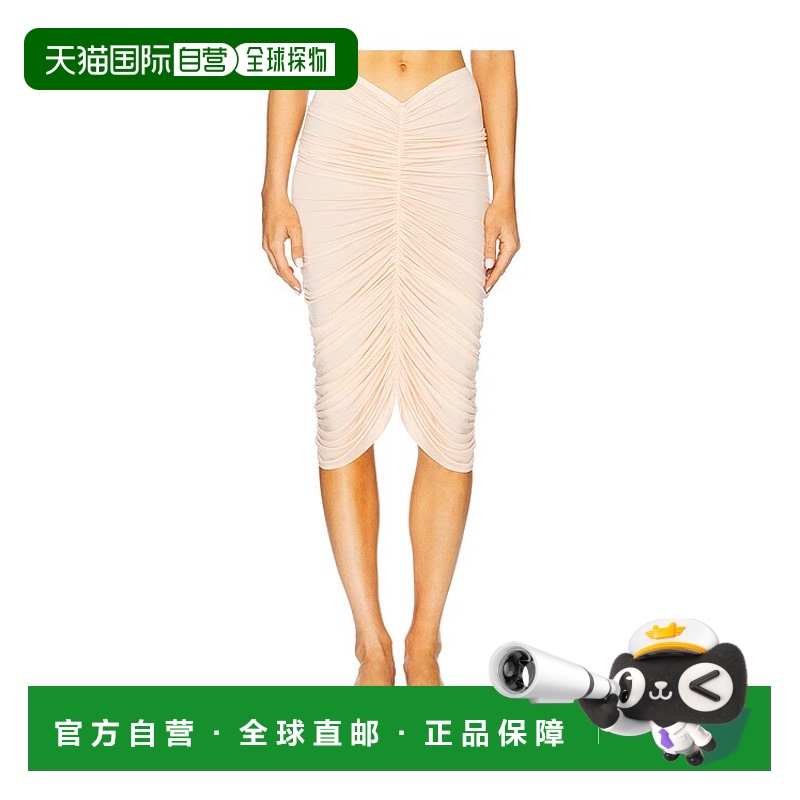 香港直邮NORMA KAMALI 诺玛 卡玛丽 女士 抽褶中长半身裙 ST125SM