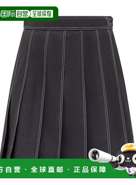 香港直邮Thom Browne 汤姆 布朗 女士 褶裥迷你半身裙 FGC402N004