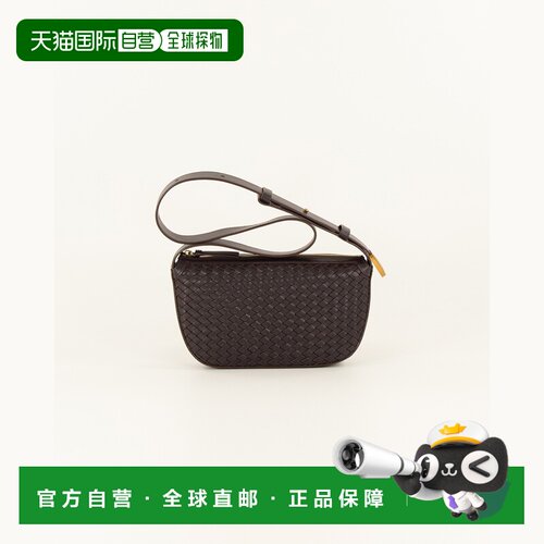自营欧洲直邮Sessun思溯 Amo女士深咖色皮革手提包法棍包