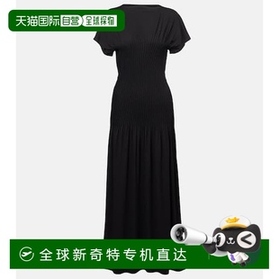 香港直邮TOTÊME 褶裥针织长款 1h可退 女士 舒适 连衣裙 black黑色