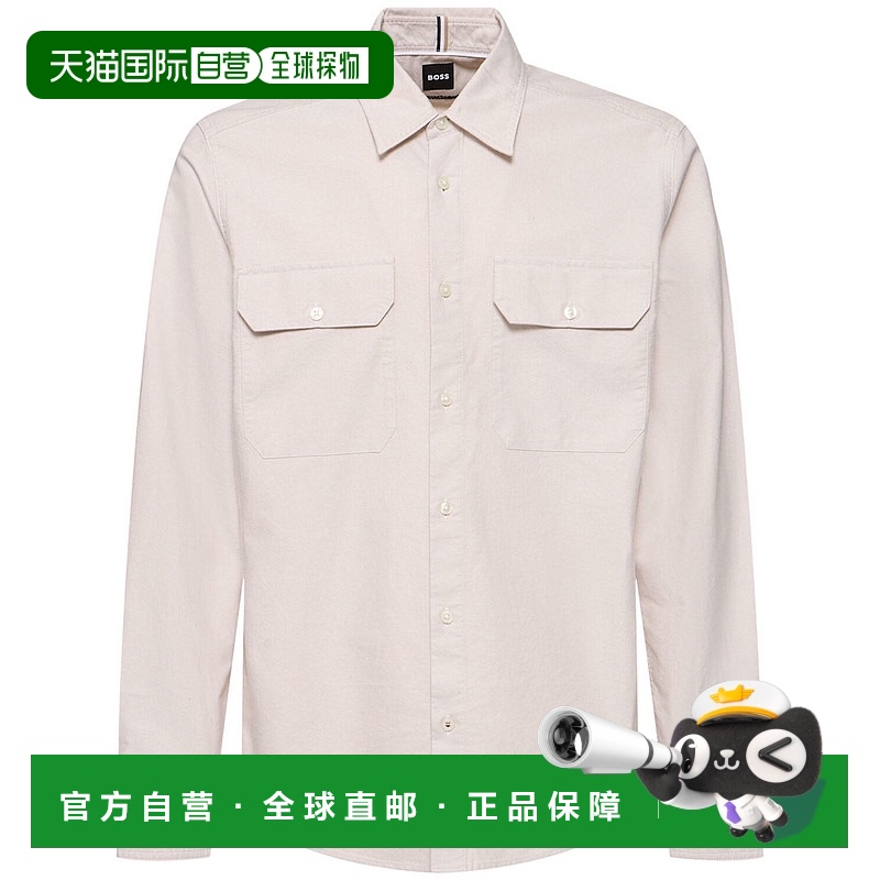 香港直邮BOSS 波士 男士 Liam棉质夹克 beige米色 舒适时尚
