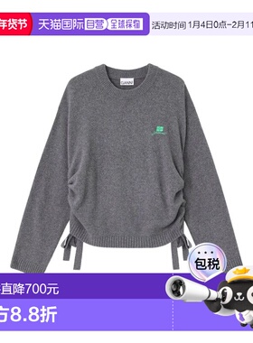 1h可退 香港直邮GANNI 甘尼 女士 宽松款针织衫 K2632220CHARCOAL