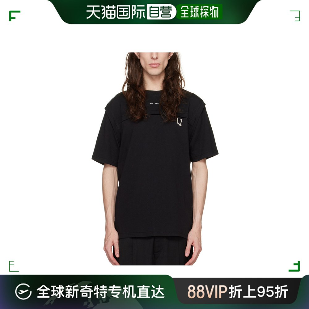 香港直邮Heliot Emil男士圆领T恤 HEM09057C01BLK01BLACK