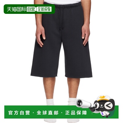 香港直邮SKIMS 男士 黑色 Fleece Lounge Relaxed Long 短裤 BTSH