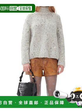 香港直邮Ganni 混纺长袖毛衣 K2294高领高档流行穿搭时尚百搭舒适