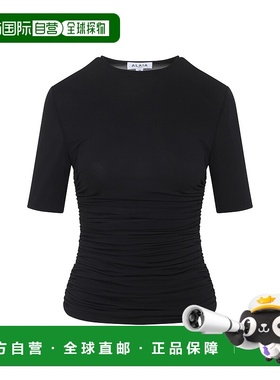 香港直邮Alaia 女士 褶皱弹性针织T恤 AA9H1248J050B