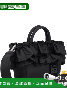1h可退 香港直邮GANNI 甘尼 女士 手提包 A7187 black黑色 舒适时