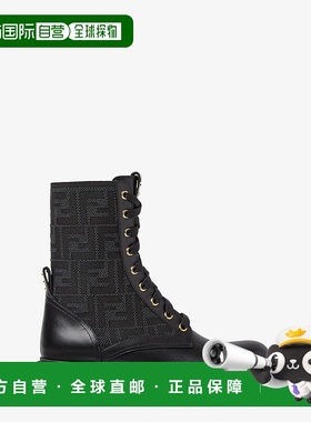 1h可退 欧洲直邮FENDI（2025 年产品）Fendi Filo 黑色皮革和 FF