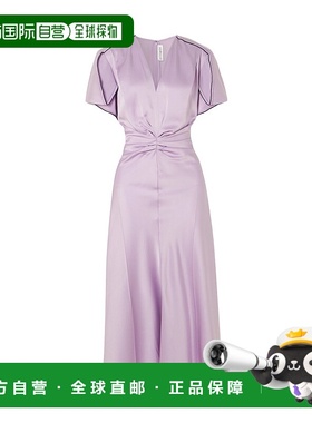 香港直邮Victoria Beckham V 领中长连衣裙 1324WDR005195D