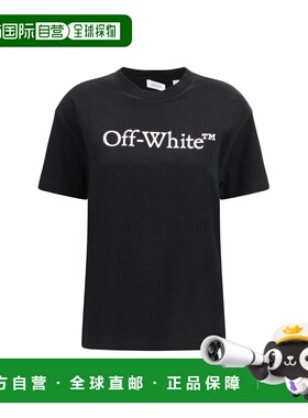 香港直邮off-white 女士 Bookish 大号徽标T恤 2AA089C99JER005W0