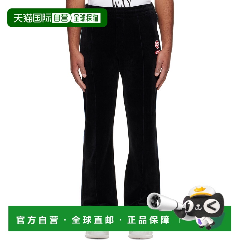 1h可退 香港直邮Casablanca 男士 黑色 Gradient Piping Velour