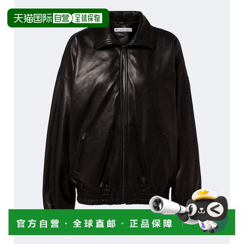 香港直邮Acne Studios 艾克妮 女士 皮革夹克 black黑色 舒适时尚