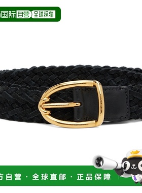 1h可退 香港直邮Tom Ford 汤姆 福特 男士 黑色 Woven Suede Angl