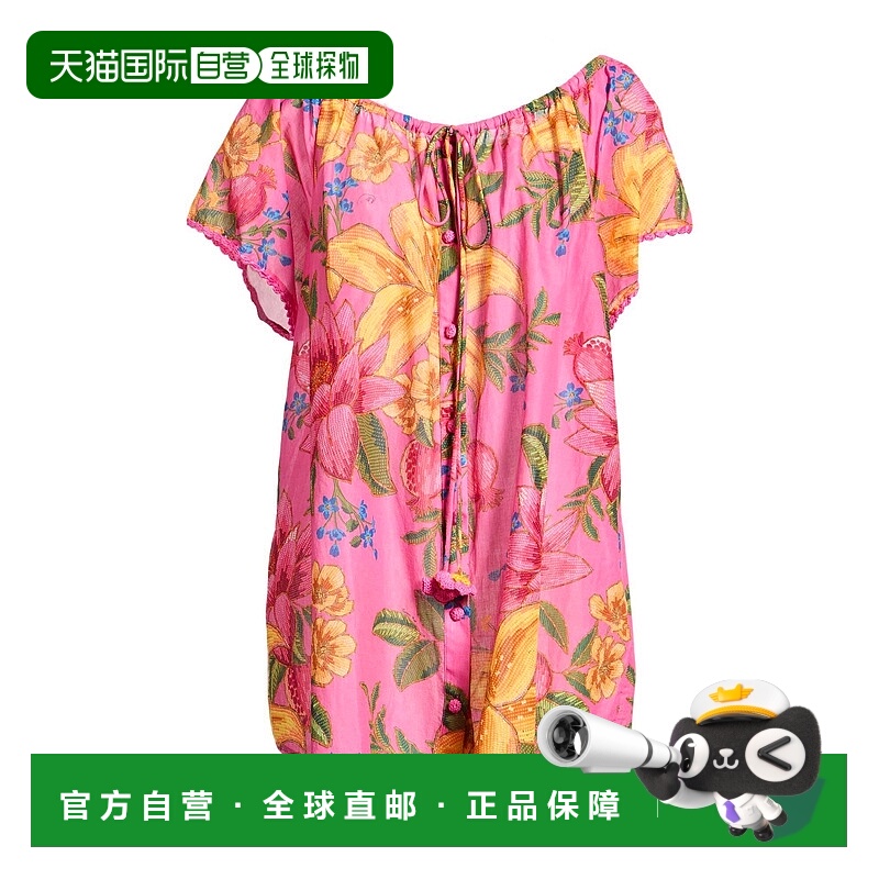 香港直邮FARM RIO 女士 Blouses 花朵衬衫 pink粉色 舒适时尚