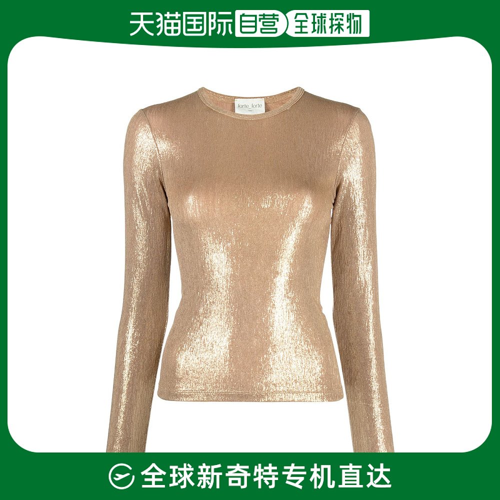 香港直邮Forte Forte 女士 and Polos T恤金色T恤