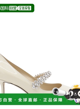 香港直邮Jimmy Choo 周仰杰 女士 白色皮质浅口鞋 BINGPUMP65PAT0