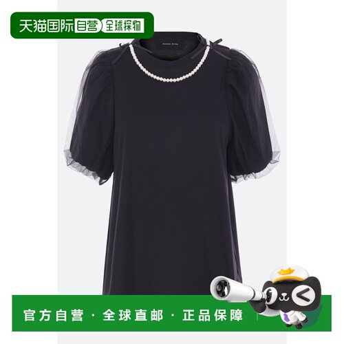 香港直邮Simone Rocha 蒙娜 罗莎 女士 薄纱表面泡泡袖T恤 5397B0