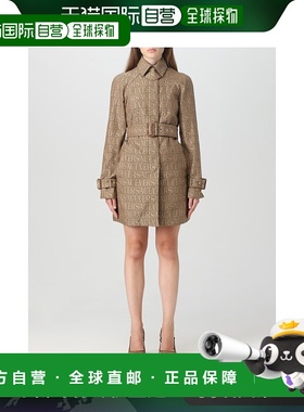 香港直邮Versace 范思哲 女士 翻领系带风衣 10108831A03315