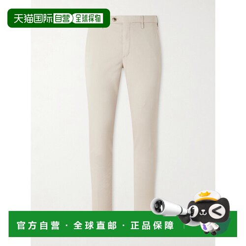 香港直邮Canali 康钠丽 男士 修身弹力棉混纺华达呢裤子 PT01636D