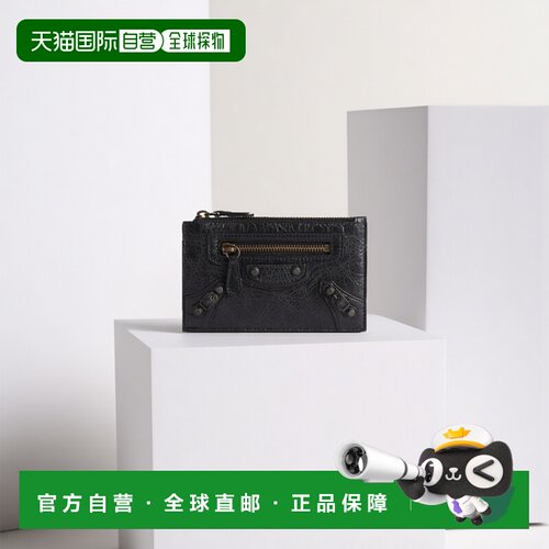 自营欧洲直邮Balenciaga巴黎世家 Le City女士黑色山羊皮logo标识