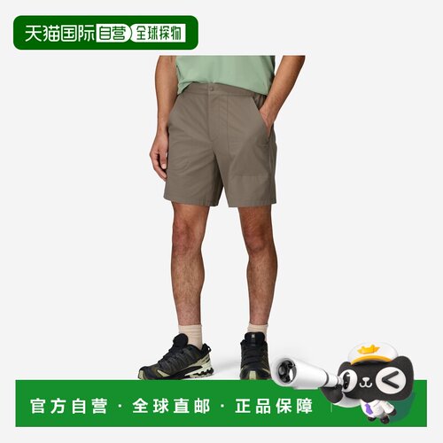 自营欧洲直邮Marmot土拨鼠 AirExchange男士灰褐色聚酯纤维短裤