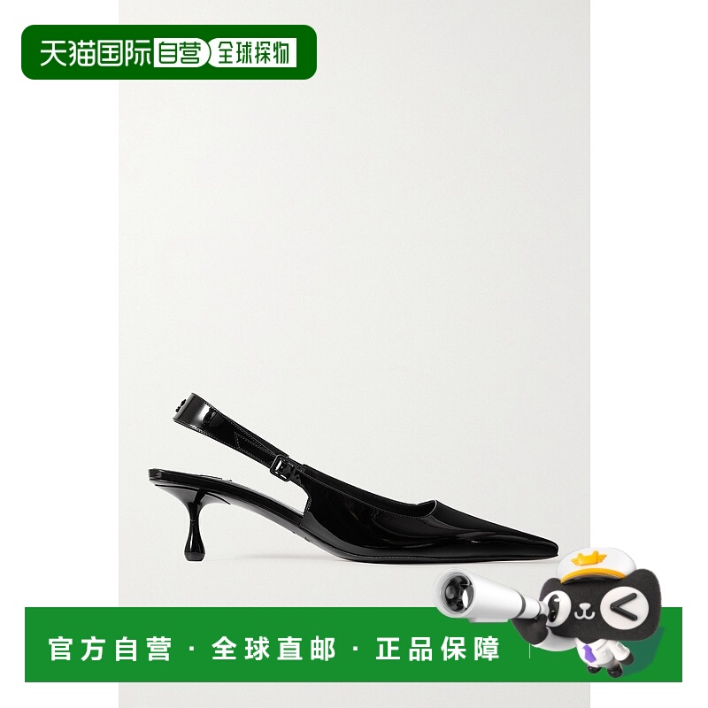 香港直邮Jimmy Choo 周仰杰 女士 Amel 50 Logo精饰漆皮露跟浅口