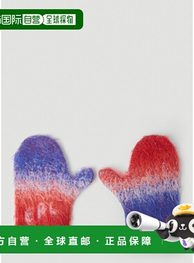 1h可退 香港直邮Erl 男士 渐变针织连指手套 ERL06K055 blue蓝色