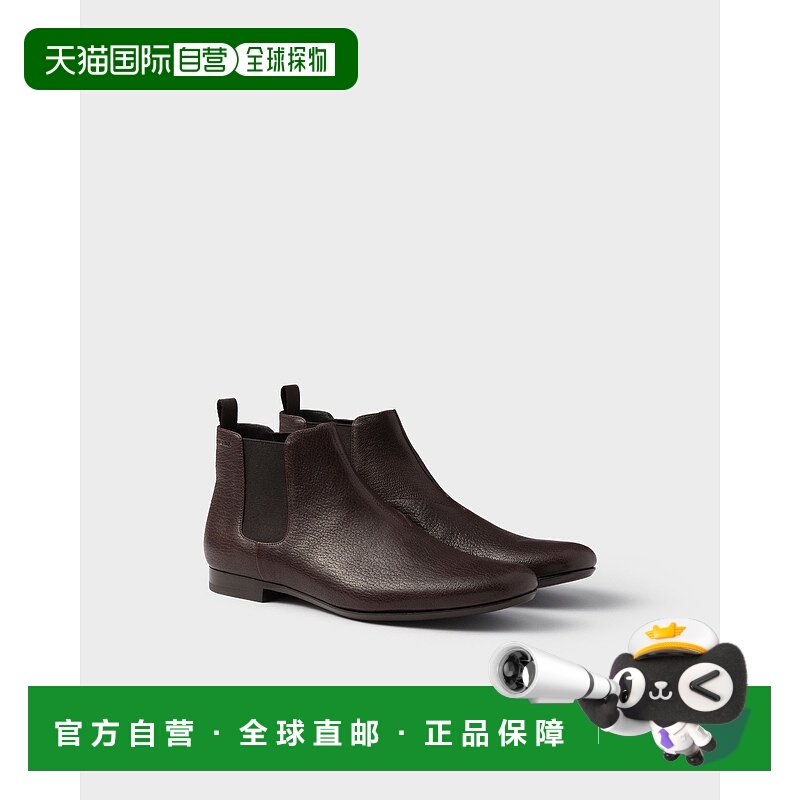 欧洲直邮PRADA (2025新品) 皮革切尔西靴