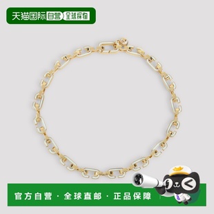 1h可退 香港直邮Casablanca 男士 C 粉色浅蓝色珐琅链环铜制项链