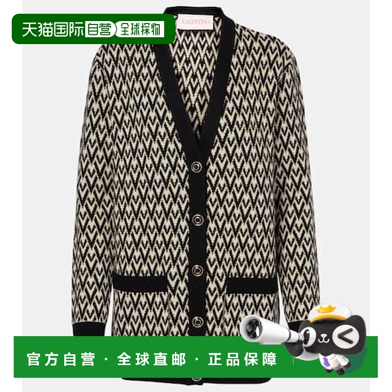 1h可退 香港直邮Valentino 华伦天奴 女士 Toute La V领初剪羊毛