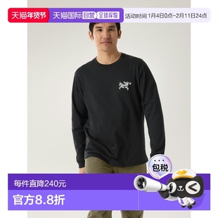 欧洲直邮Arc'teryx始祖鸟 KRAGG SL棉质鸟标拼贴长袖圆领衫 男装