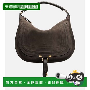 1h可退 香港直邮Chloe 蔻依 女士 Marcie 皮革饰边绒面革肩包