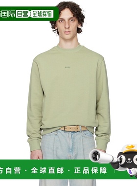 1h可退 香港直邮BOSS 波士 男士 绿色 Relaxed-Fit Terry Contras