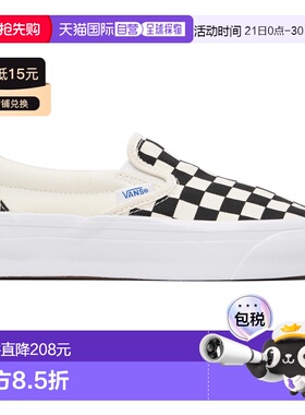 1h可退 香港直邮Vans 范斯 女士 灰白色 & 黑色 LX Slip-On Reiss