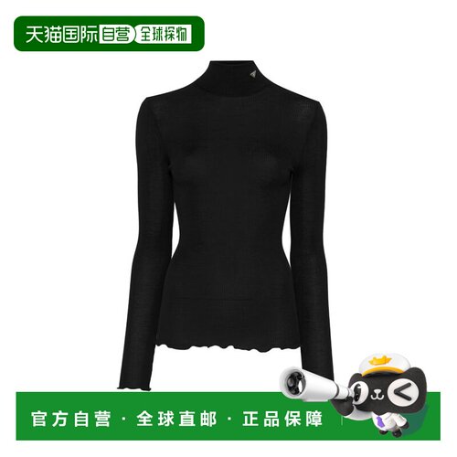1h可退 香港直邮Prada 普拉达 女士 COSTINA 罗纹针织高领羊毛毛