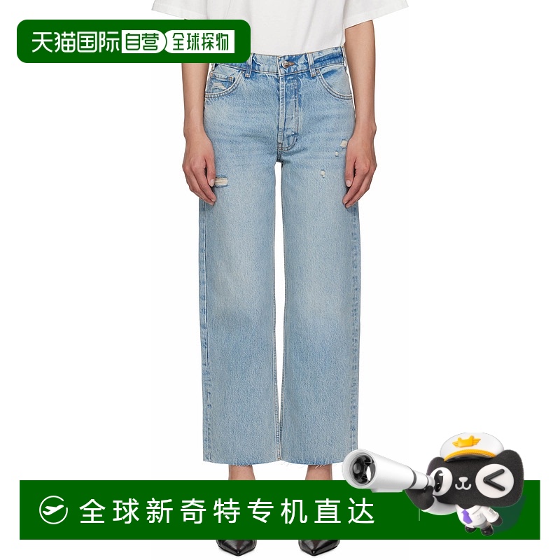 1h可退 香港直邮ANINE BING 女士 蓝色 Gavin 牛仔裤 A061113440